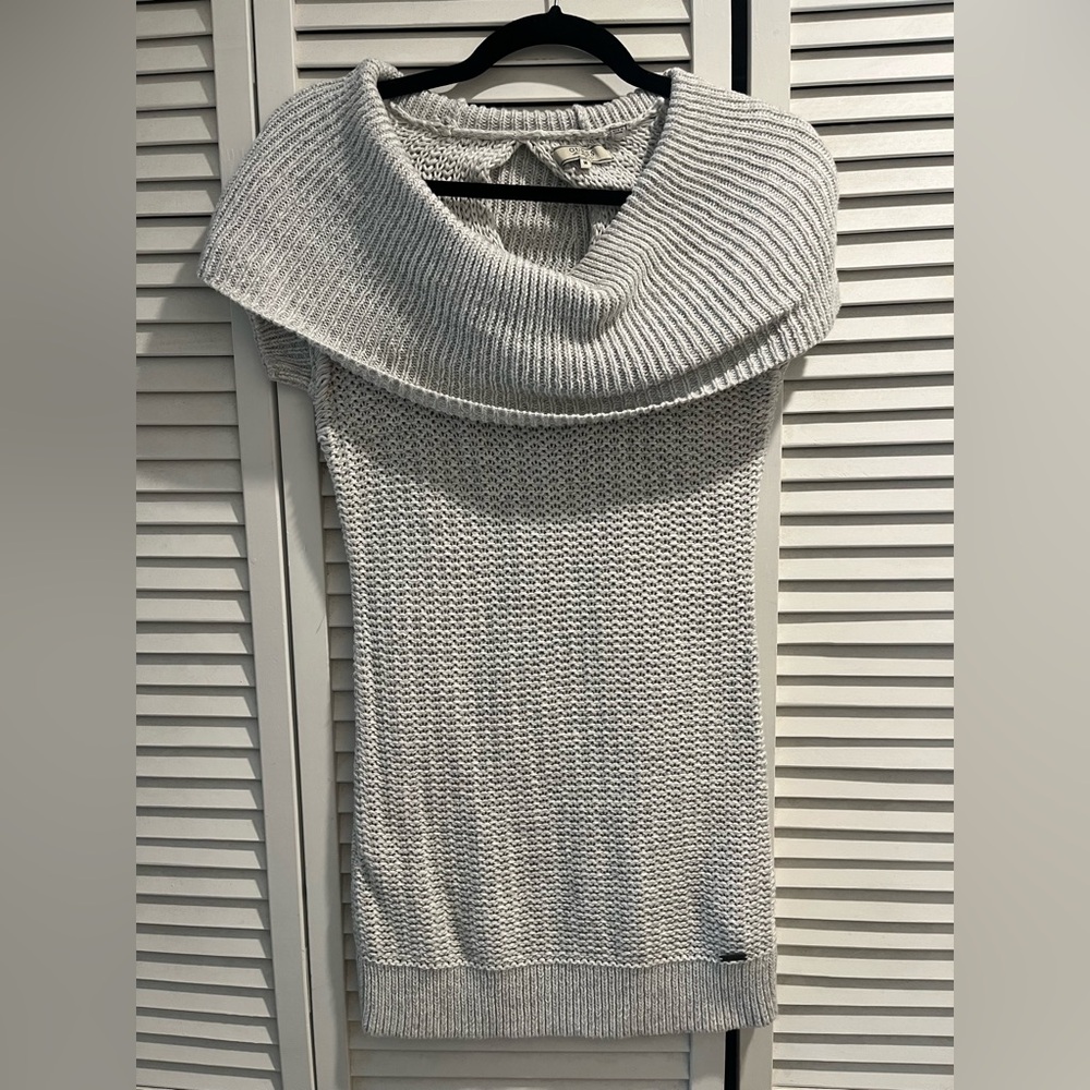 Guess Light Gray off the shoulder Sweater